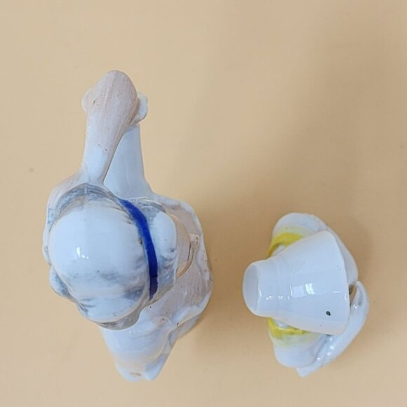 Vintage 2 German Porcelain Half Doll Figurines 1920s Pincushion Germany - Picture 5 of 11